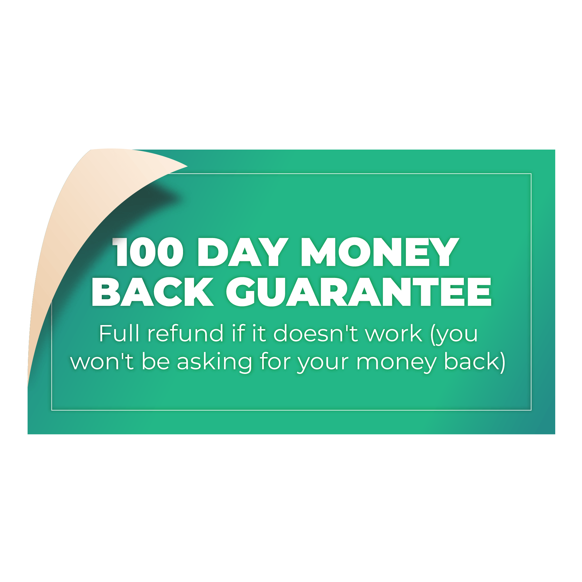 100 day money back guarantee